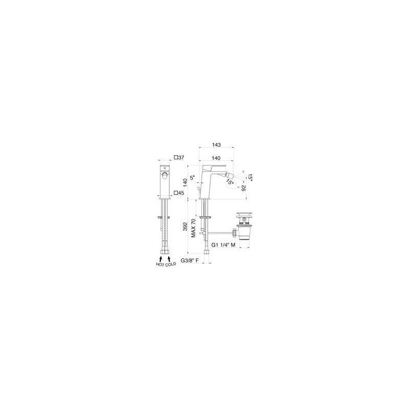 Bateria Bidetowa Lys V25070 Vema