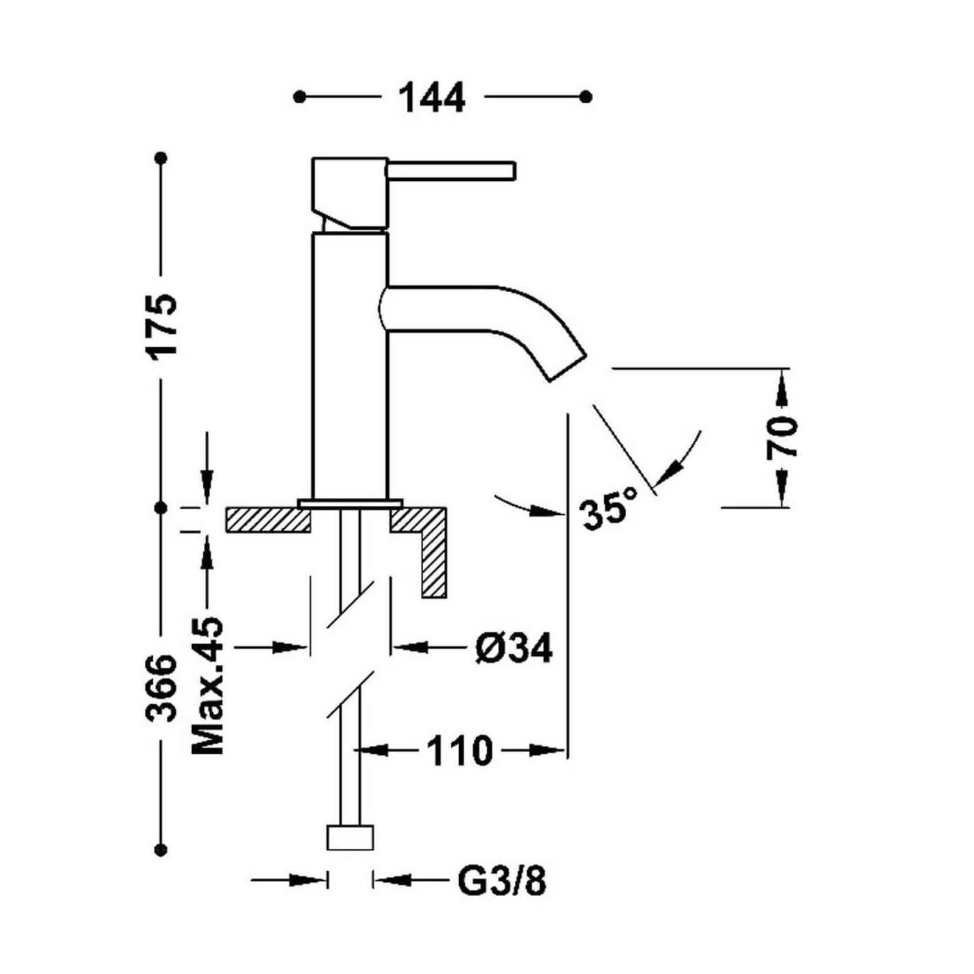 Bateria Umywalkowa Study 26290301D Tres