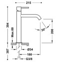 Bateria Umywalkowa Study Złoty 26230701OR Tres
