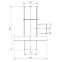 Zawór Kątowy z Mosiądzu 1/2x3/8 Chrom HF811 Emporia