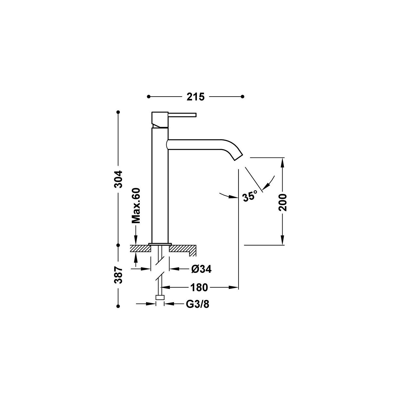 Bateria Umywalkowa Study 26230701 Tres