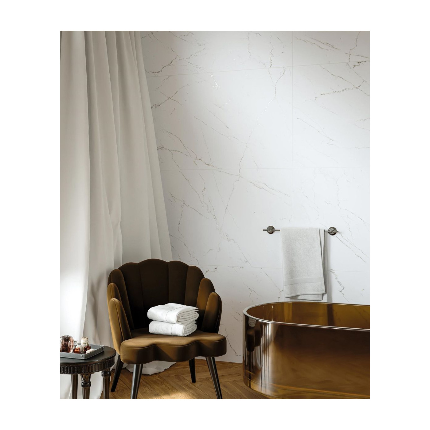 Płytka Podłogowa Calmness White Poler 119,7x59,7 Cerrad x La Mania Home