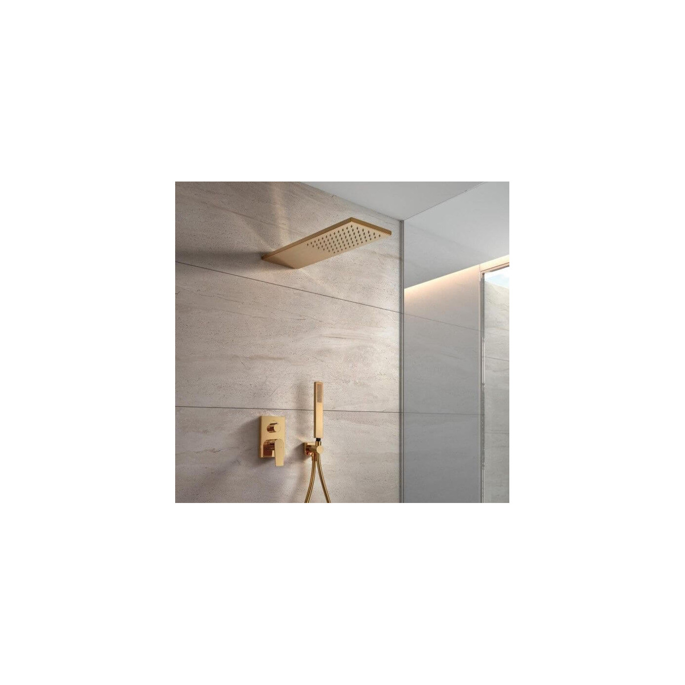Zestaw Prysznicowy Loft 24-K Złoto 20018005OR Tres
