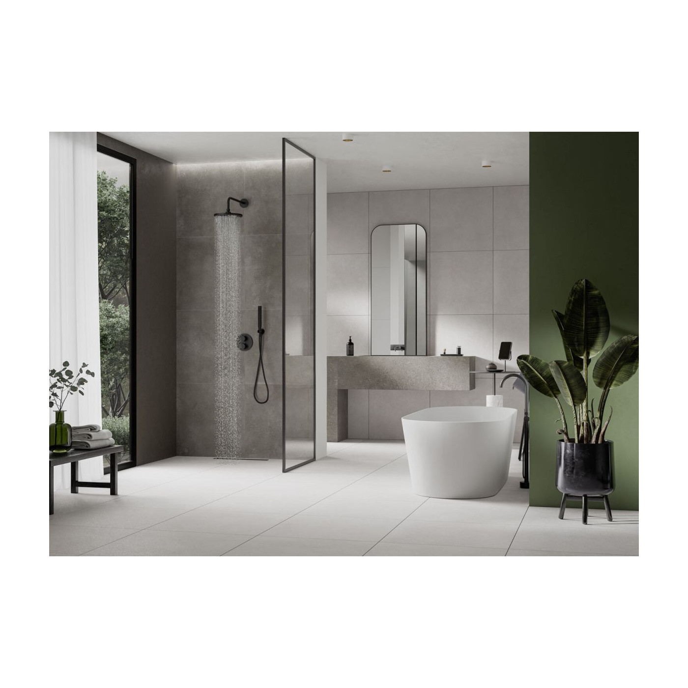 Płytka Podłogowa Modern Concrete Silver Silky Cristal 59,7x59,7 Cerrad x La Mania Home