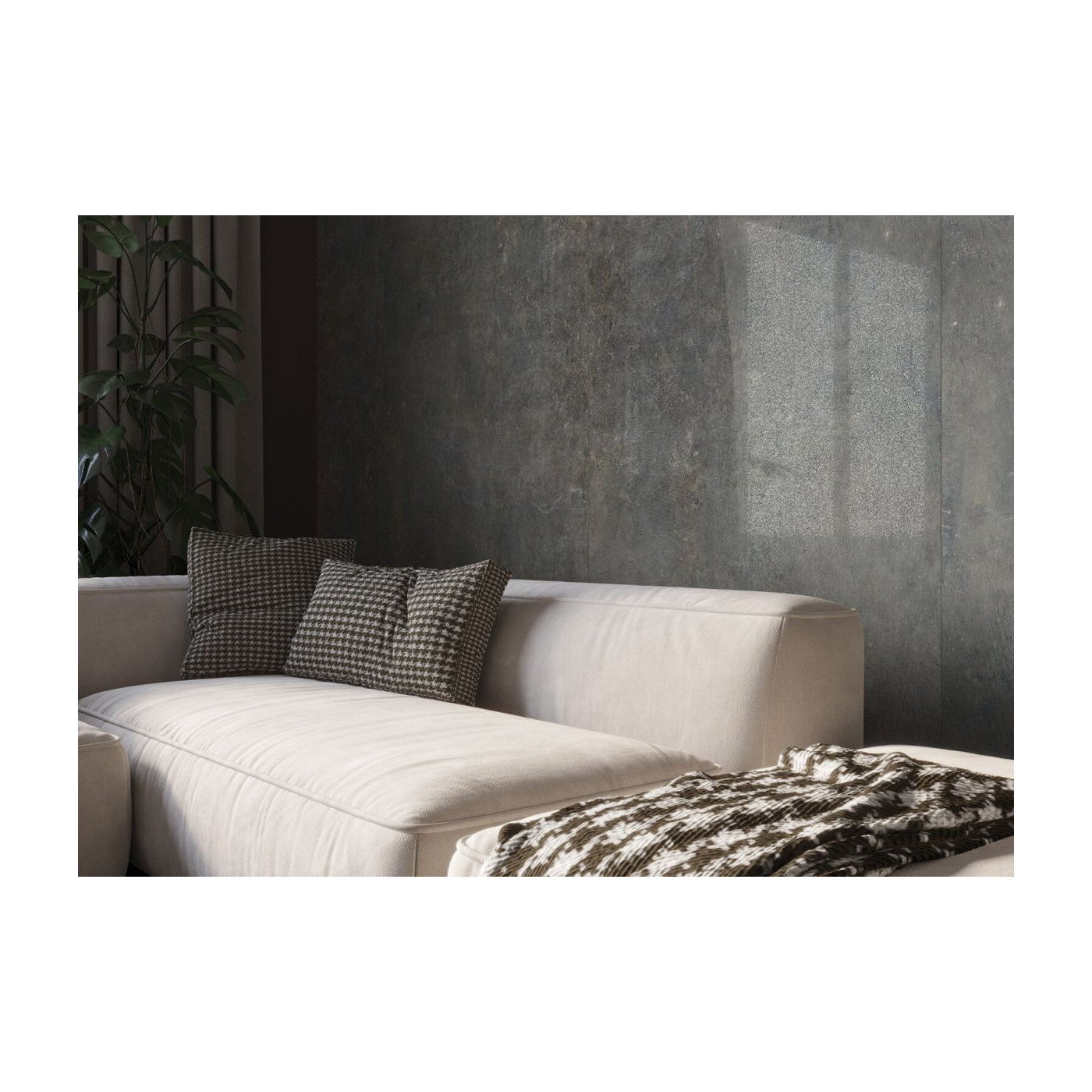 Płytka Podłogowa Textural Anthracite Silky Cristal 119,7x119,7 Cerrad
