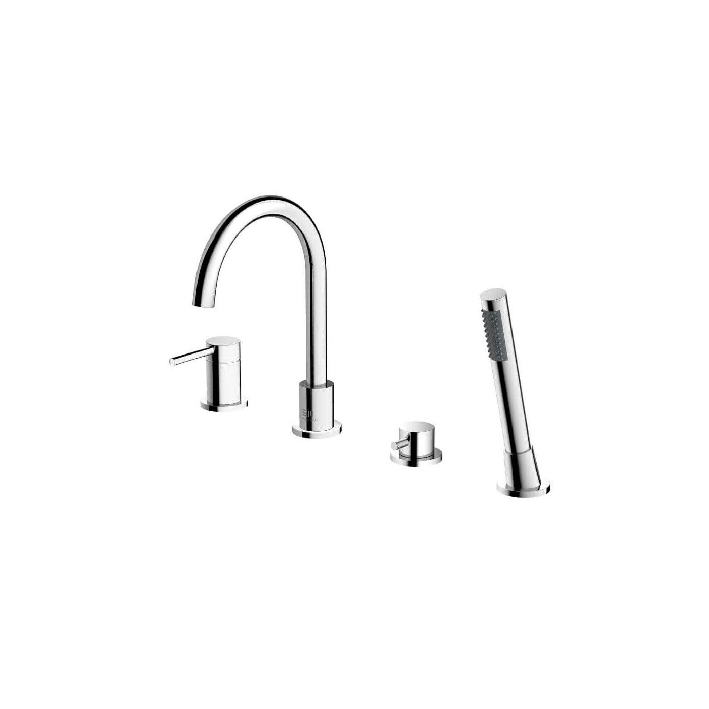 Bateria Wannowa 4-Otworowa Fly Z Boxem I Zestawem Prysznicowym Chrom 03033CHR Emporia