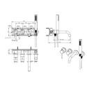 Bateria Wannowa Podtynkowa Fly 4-Otworowa Z Boxem I Zestawem Prysznicowym Chrom 03032CHR Emporia