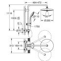 Zestaw Prysznicowy Euphoria System 260 27615002 Chrom Grohe