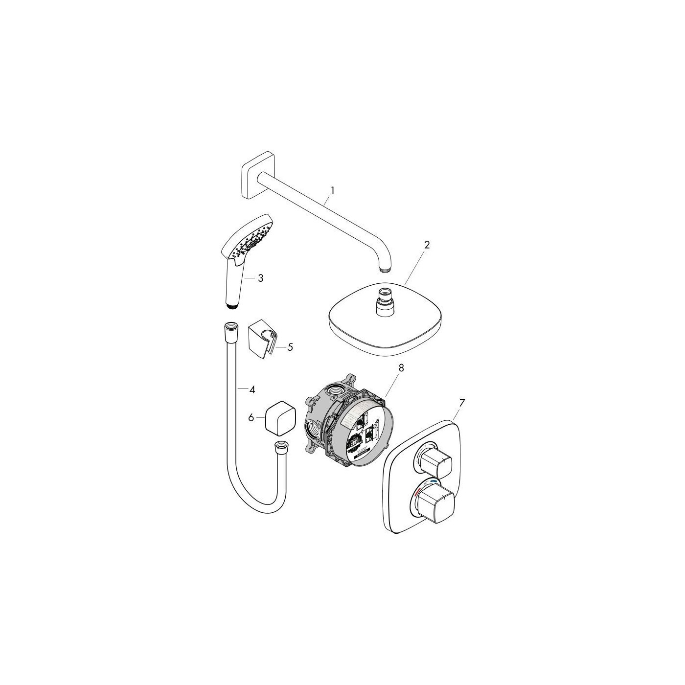 Podtynkowy Zestaw Prysznicowy Croma Select 27294000 Hansgrohe