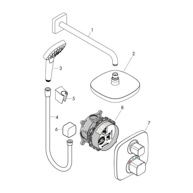 Podtynkowy Zestaw Prysznicowy Croma Select 27294000 Hansgrohe