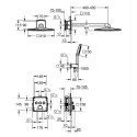 Zestaw Prysznicowy Grohtherm SmartControl Podtynkowy Z Deszczownicą Rainshower SmartActive 310 Cube 34864000 Grohe