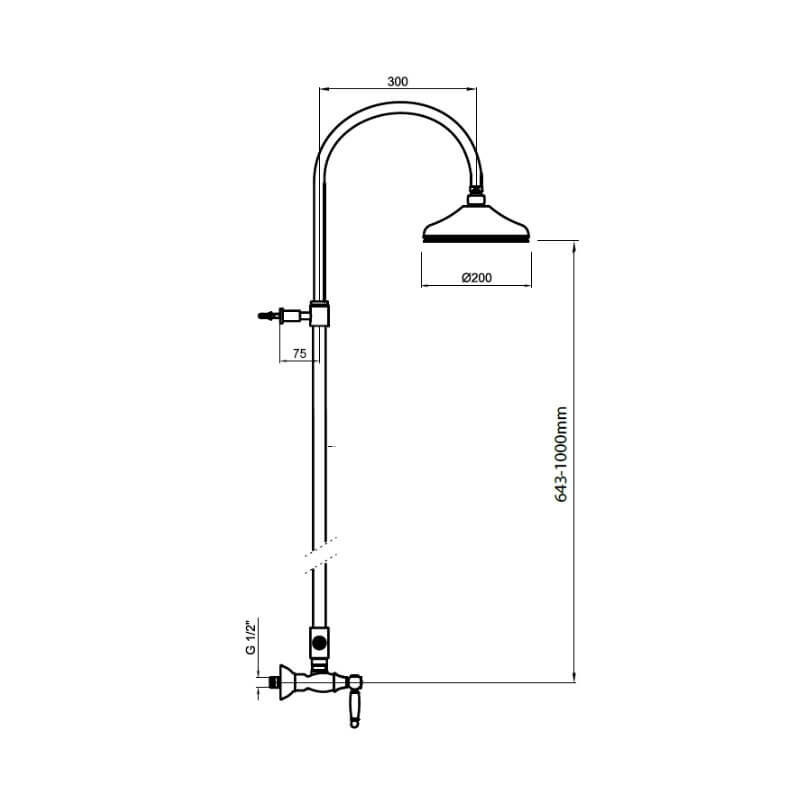Zestaw Prysznicowy Praga Chrom 7507/1162 Trend Armatura