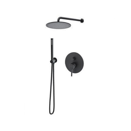 Zestaw Natryskowy Podtynkowy Z Deszczownicą 20 cm Futuro Czarny Mat 65ZES20/CZAR Giulini Giovanni