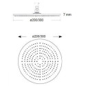 Zestaw Natryskowy Podtynkowy Z Deszczownicą 20 cm Futuro Czarny Mat 65ZES20/CZAR Giulini Giovanni