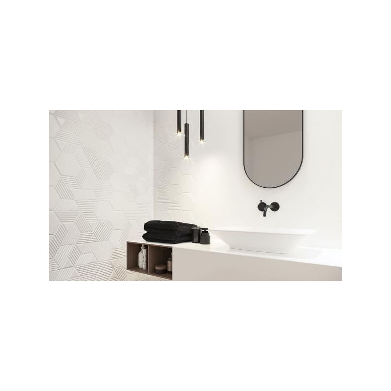 Płytka Woodskin B Bianco Mat 19,8x17,1 Paradyż My Way