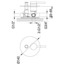 Zestaw Prysznicowy Axel Gold QW210AGDR25 Kohlman
