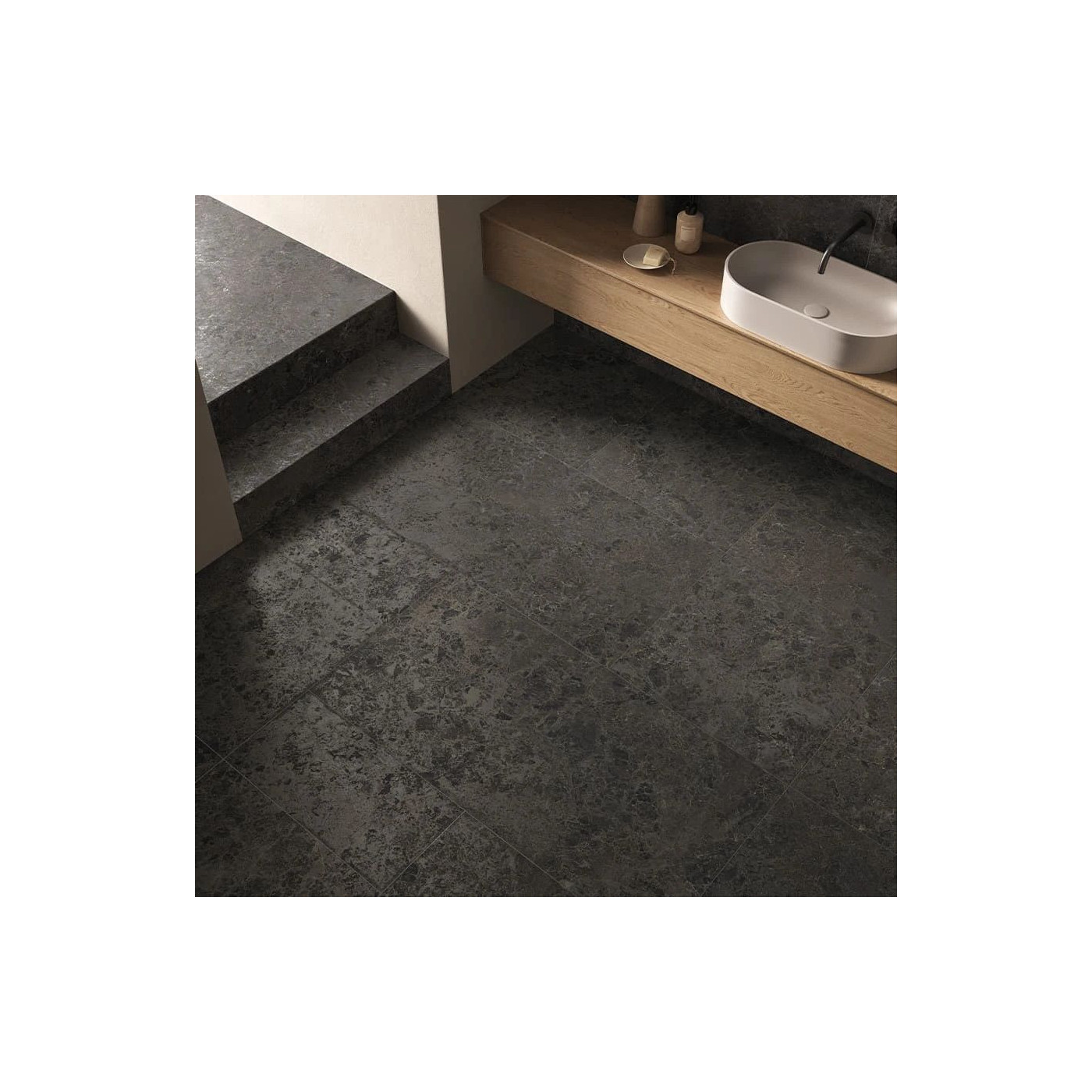 Płytka Gresowa Limestone Belgium Black Lappato 60x120x0,85 Piemme