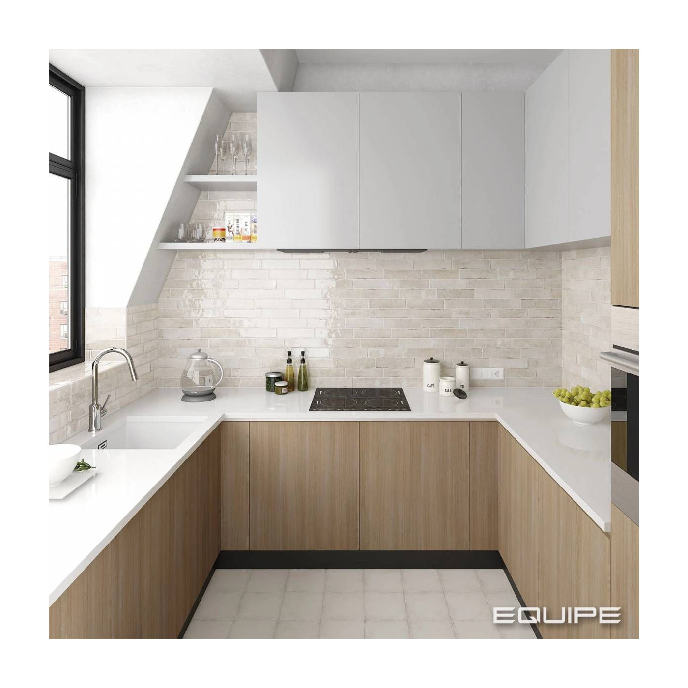 Płytka Ścienna Tribeca Oatmeal Połysk 24,8x6 Equipe
