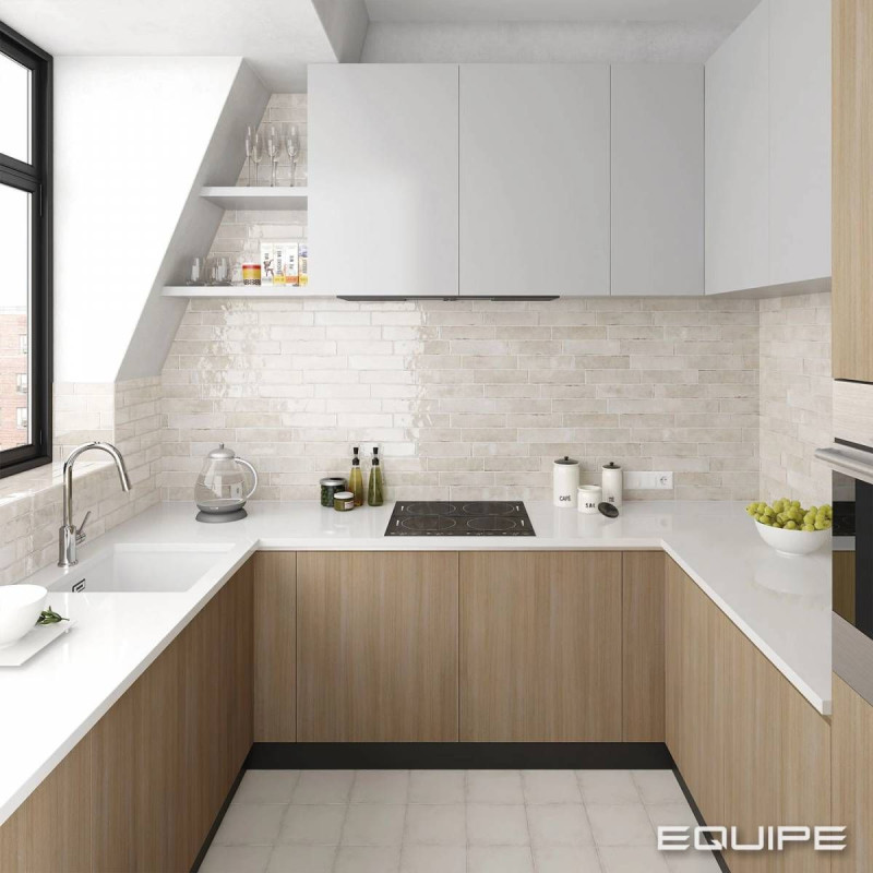 Płytka Ścienna Tribeca Oatmeal Połysk 24,8x6 Equipe