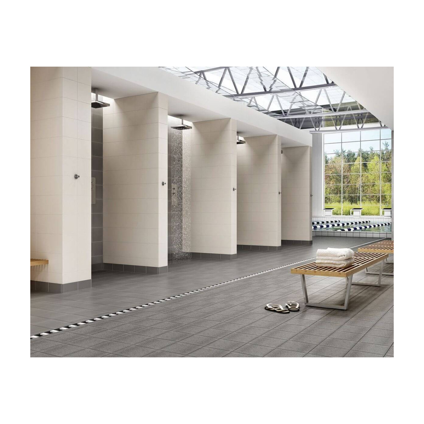 Gres techniczny Bazo Nero Mono 30x30 Paradyż
