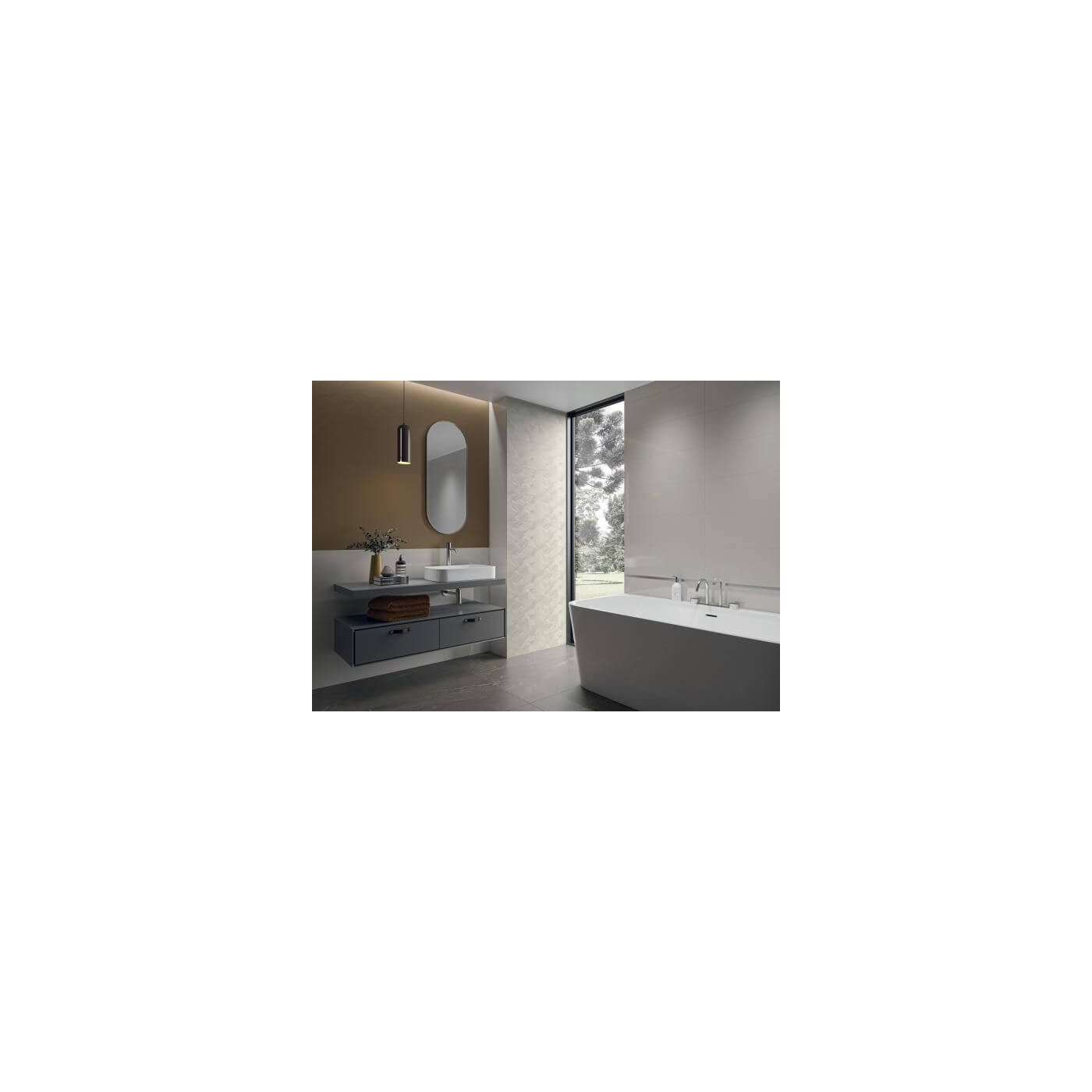 Dekor Ray Silver Mat 25x75 Paradyż