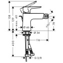 Bateria Bidetowa Talis E 71720000 Hansgrohe
