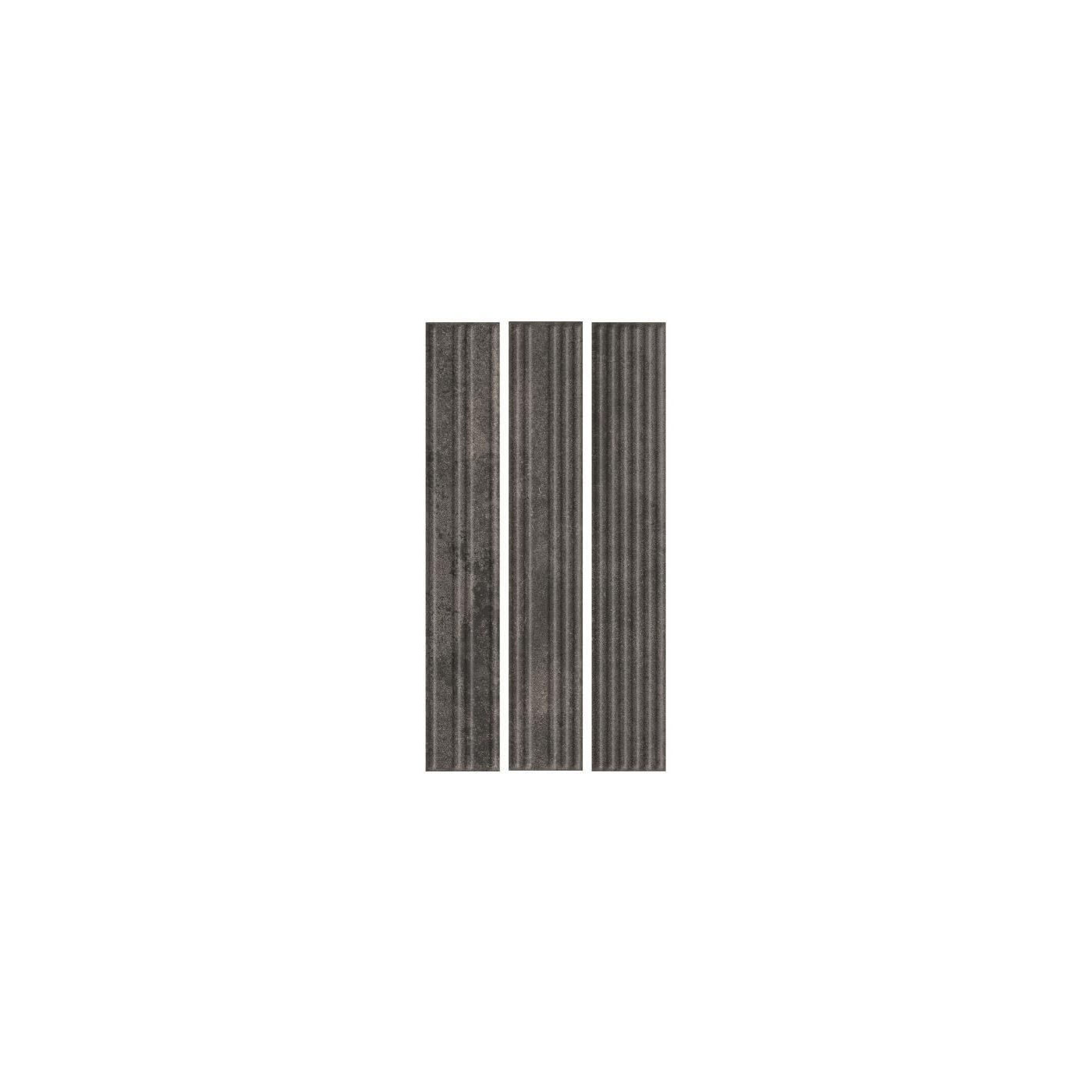 Płytka Elewacyjna Carrizo Stripes Mix Basalt Mat Struktura 40x6,6 Paradyż