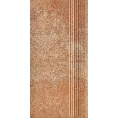 Stopnica Scandiano Rosso Mat Struktura 30x60 Paradyż