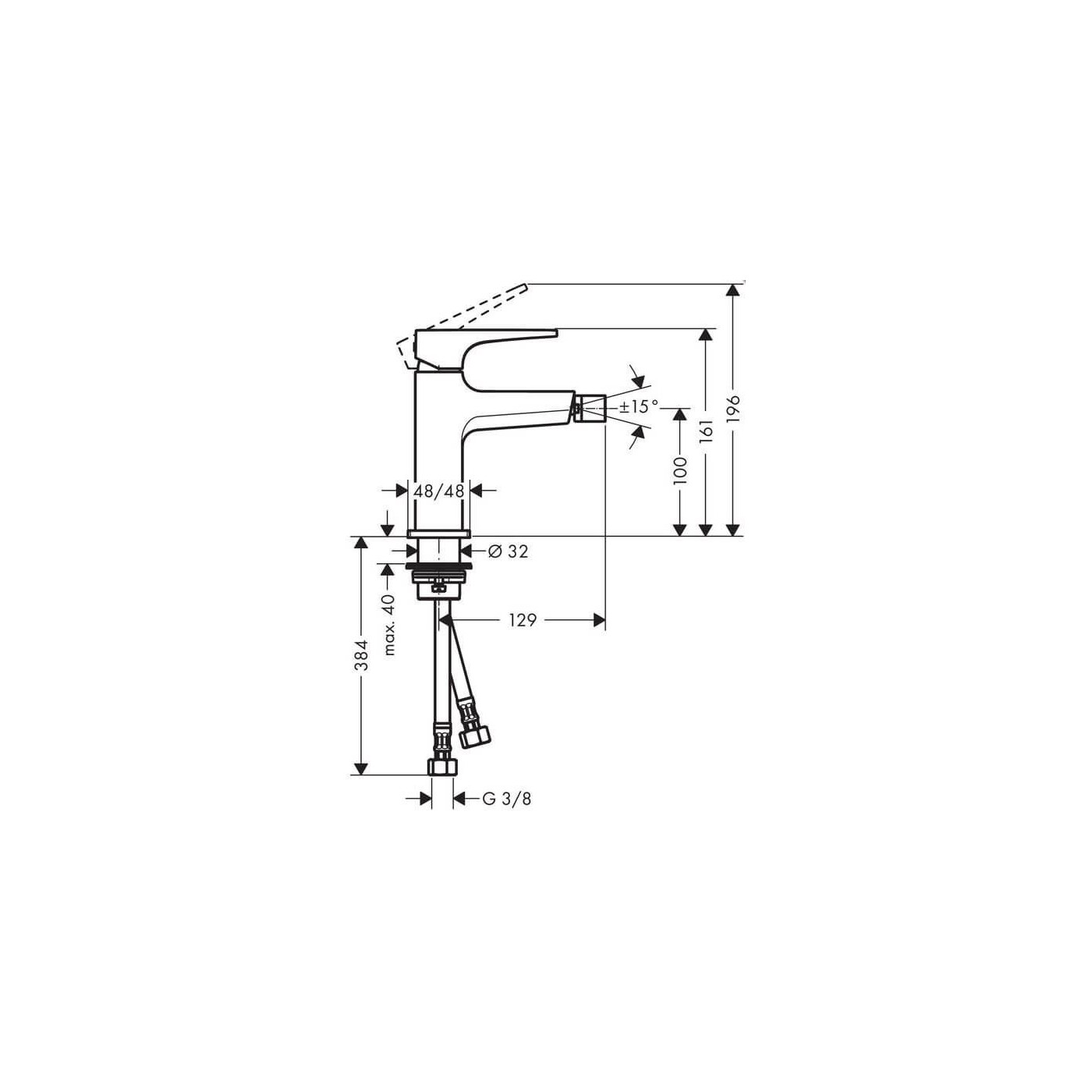 Bateria Bidetowa Loop Metropol Chrom 74520000 Hansgrohe