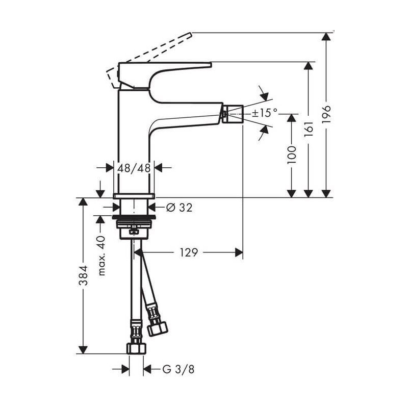 Bateria Bidetowa Loop Metropol Chrom 74520000 Hansgrohe