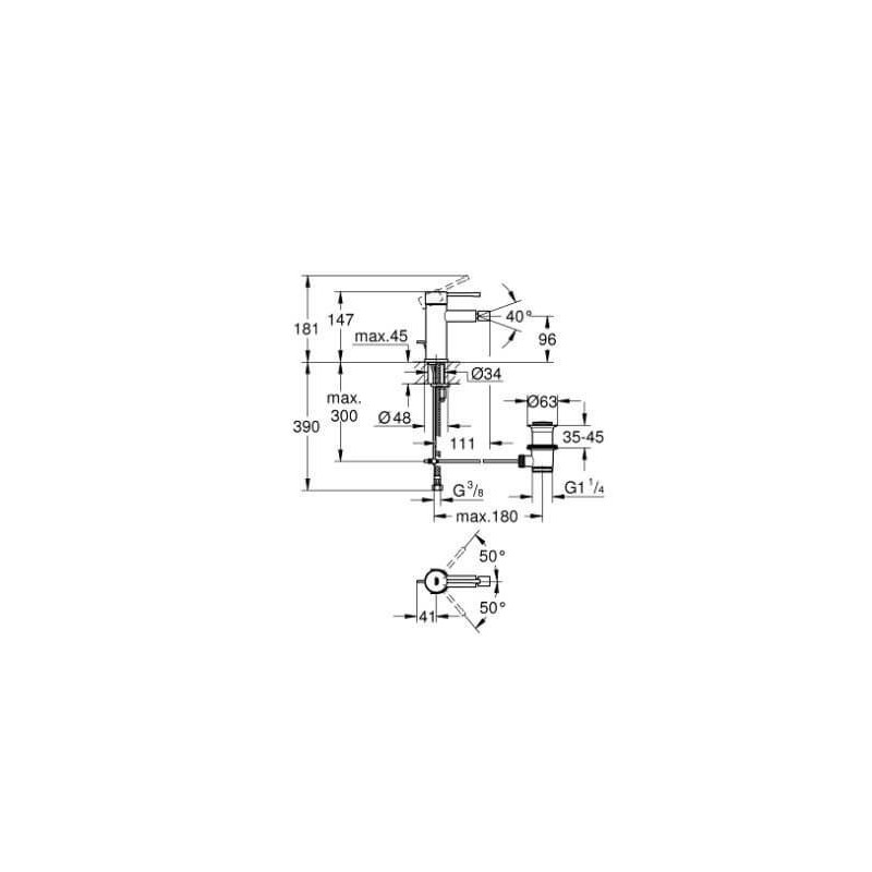 Bateria Bidetowa Essence Warm Sunset 24178DA1 Grohe