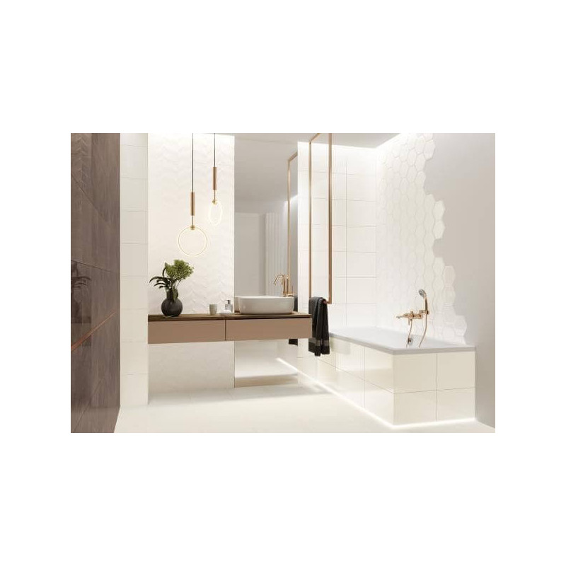Płytka Ideal White Połysk Struktura 19,8x17,1 Paradyż Classica