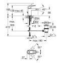 Bateria Bidetowa Eurocube S Brushed Hard Graphite 23138AL0 Grohe