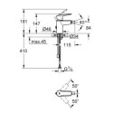 Jednouchwytowa Bateria Bidetowa Start FastFixation Chrom 32281002 Grohe