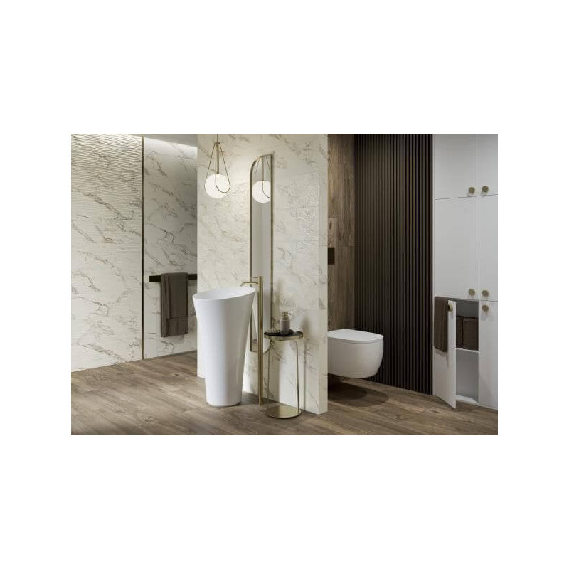 Płytka Serene Bianco Struktura 25x75 Paradyż
