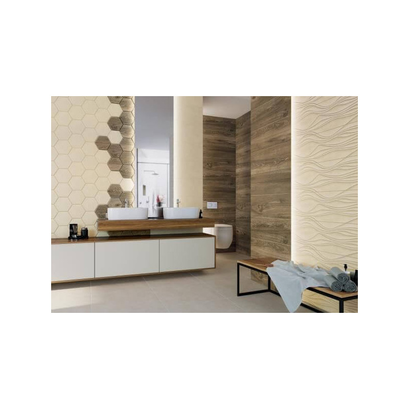 Płytka Serene Beige Struktura 25x75 Paradyż