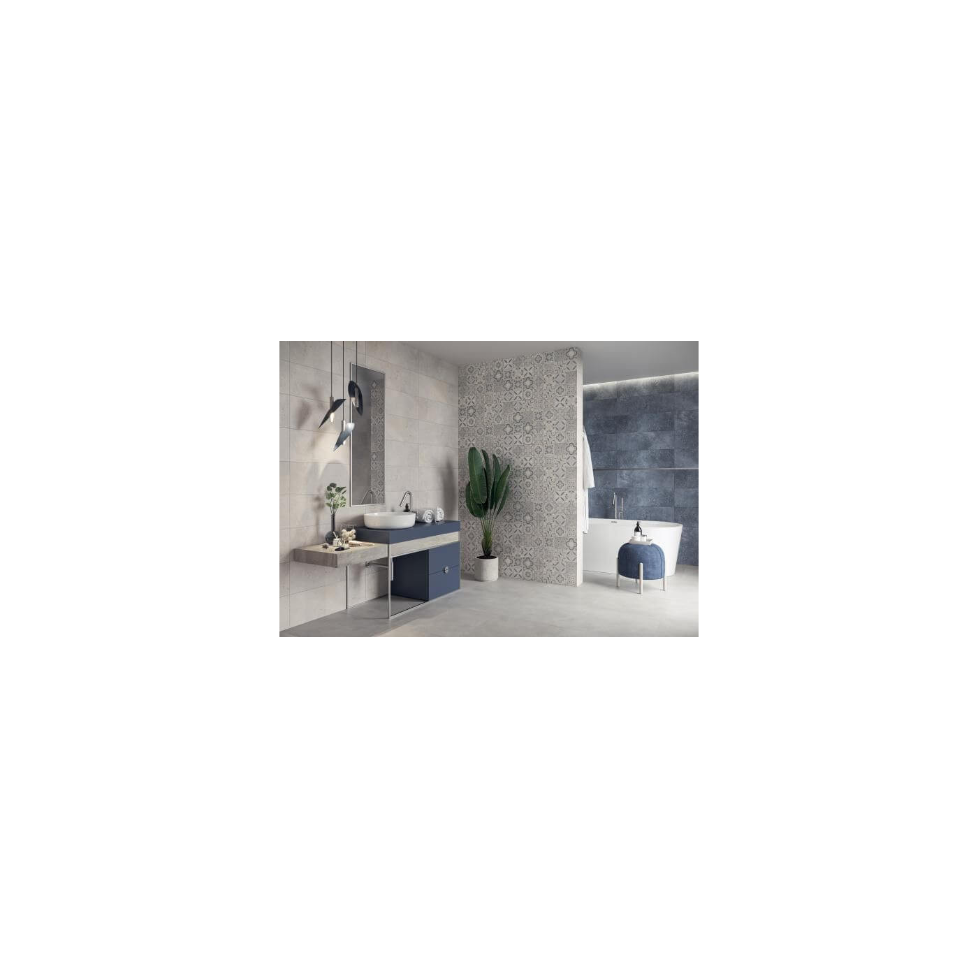 Płytka Freedom Blue Mat 25x75 Paradyż