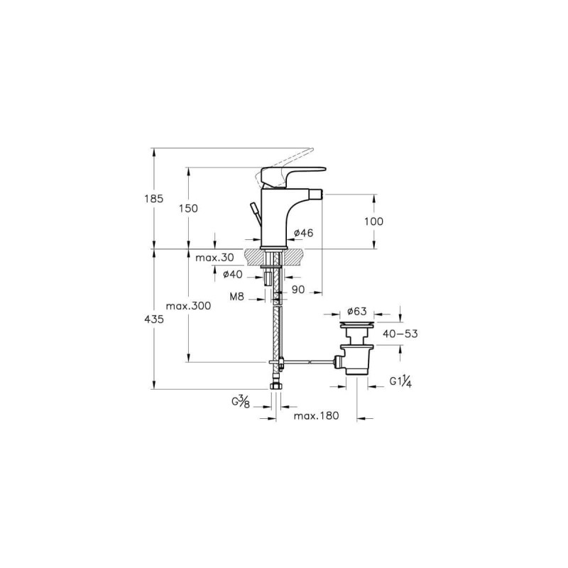 Bateria Bidetowa Root R Złoty A4272423EXP Vitra