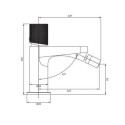 Bateria Bidetowa Contour Antracyt CT8020AT Omnires