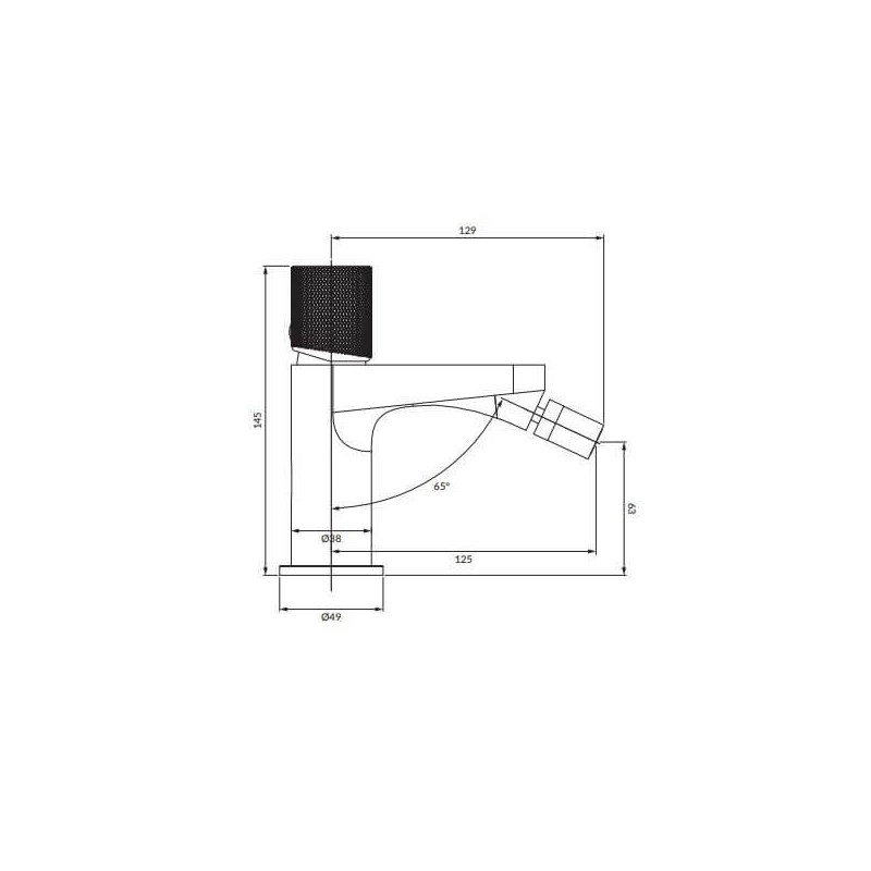 Bateria Bidetowa Contour Antracyt CT8020AT Omnires