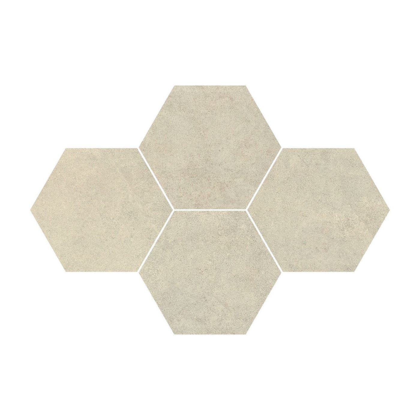 Mozaika Qubus Soft Grey Heksagon 28,3x40,8 Ceramica Limone