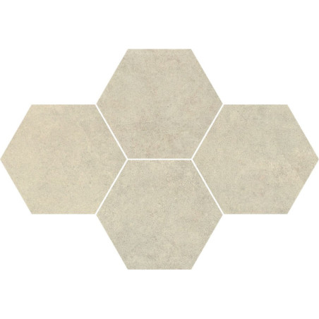 Mozaika Qubus Soft Grey Heksagon 28,3x40,8 Ceramica Limone