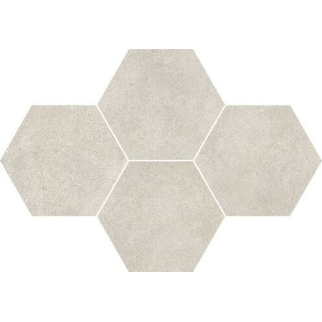 Mozaika Qubus White Heksagon 28,3x40,8 Ceramica Limone