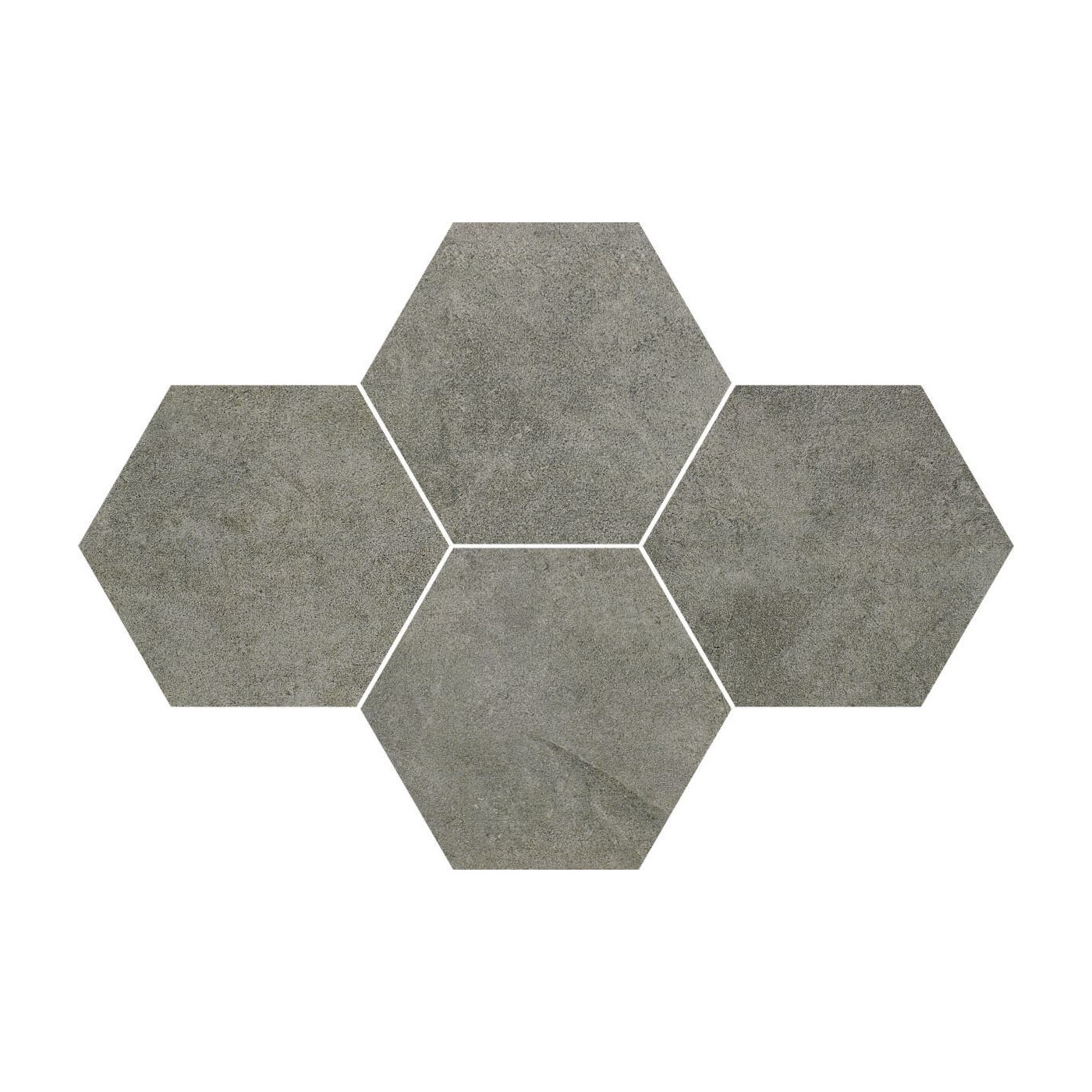 Mozaika Qubus Dark Grey Heksagony 28,4x40,8 Ceramica Limone