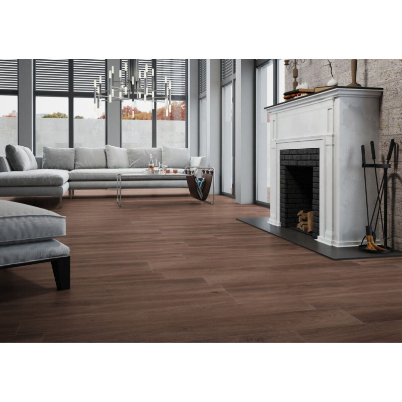 Płytka Drewnopodobna Arbaro Brown 19,3x120,2 Ceramica Limone