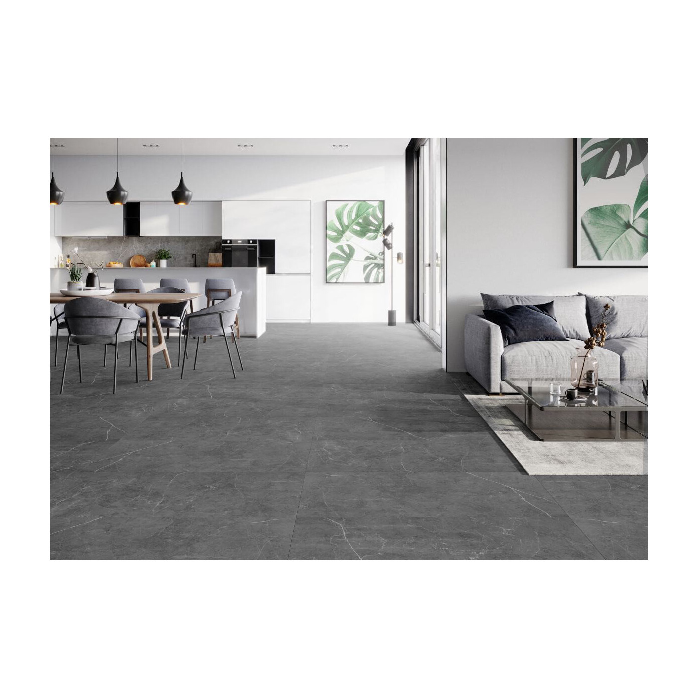 Płytka Podłogowa Katania Dark Grey 59,7x119,7 Ceramica Limone