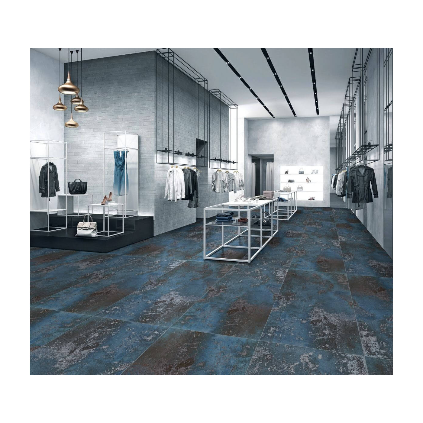 Płytka Podłogowa Plutonic Azul 60x120 Ceramica Limone