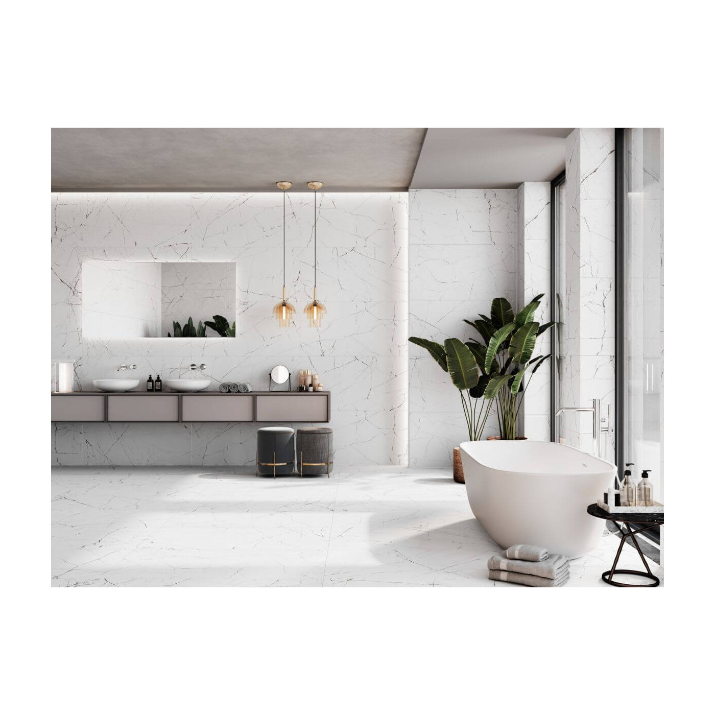Płytka Marmo White Połysk 60x120 Ceramica Limone