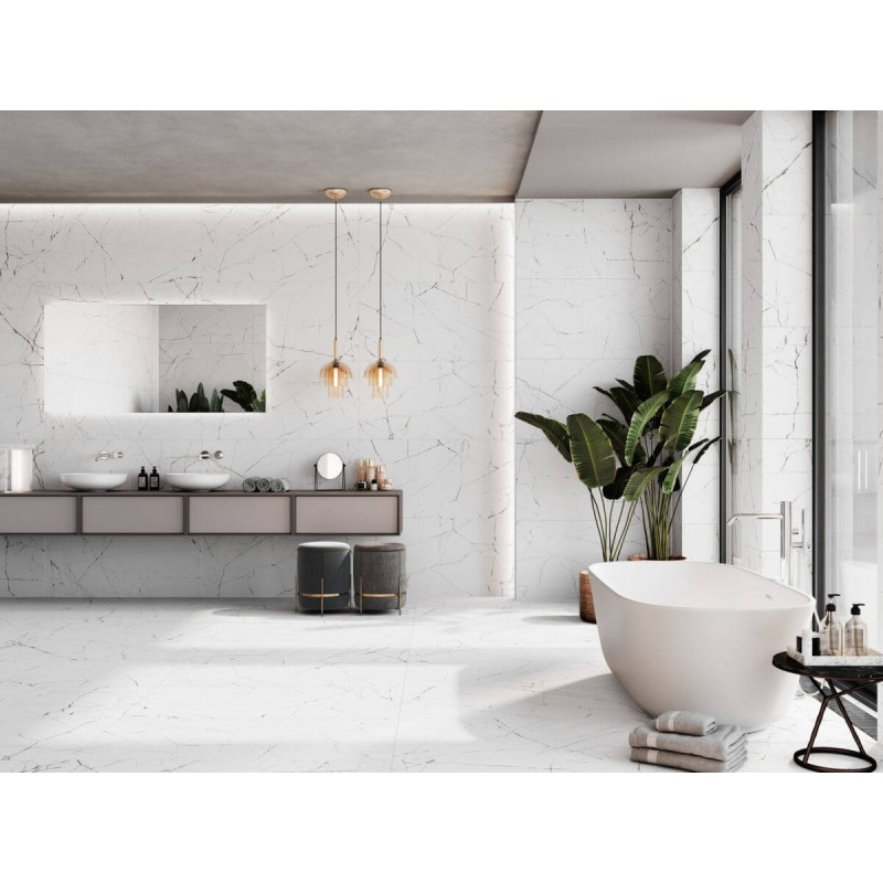 Płytka Marmo White Satyna 60x120 Ceramica Limone