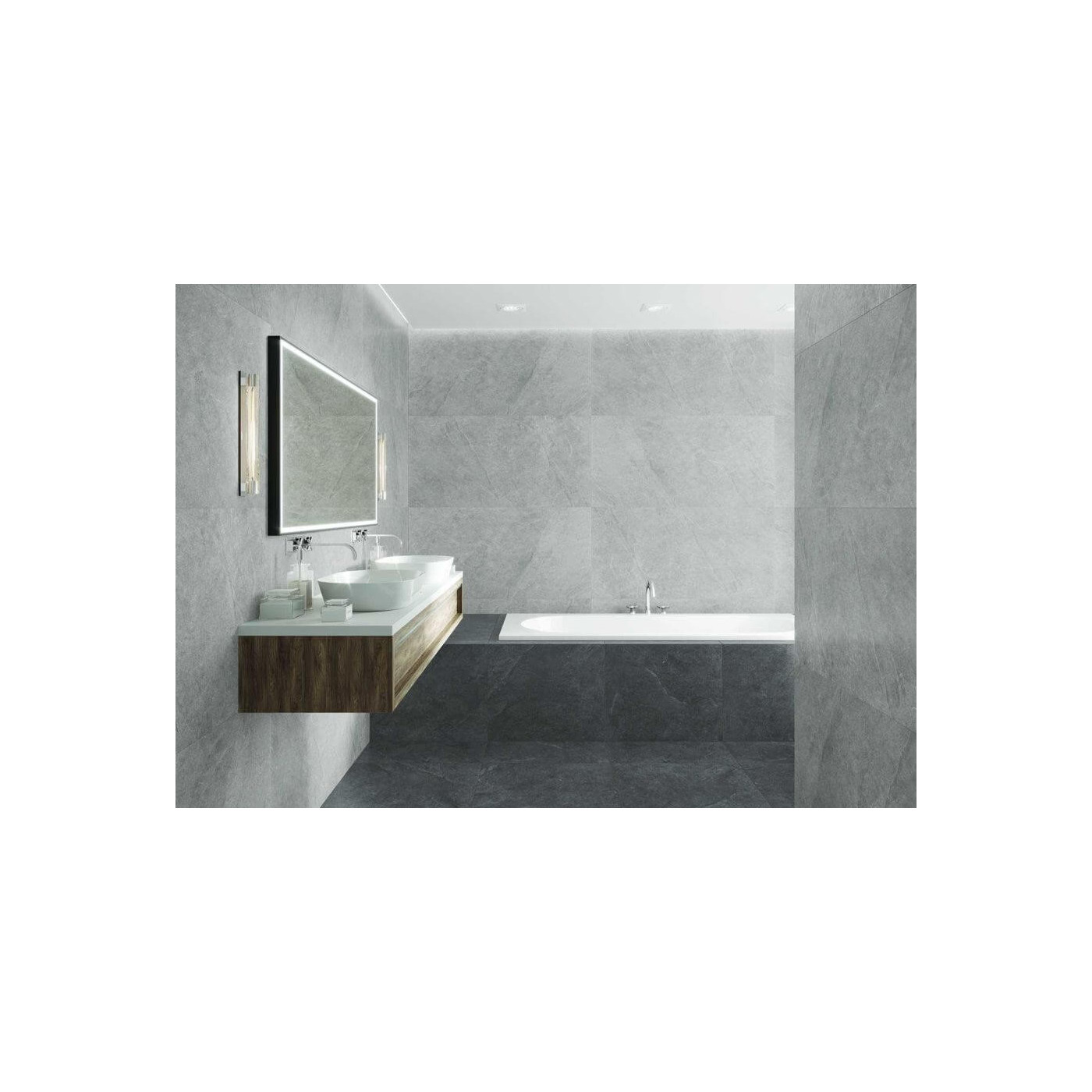 Płytka Podłogowa Ash Silver Mat 119,7x119,7 Str. Ceramica Limone